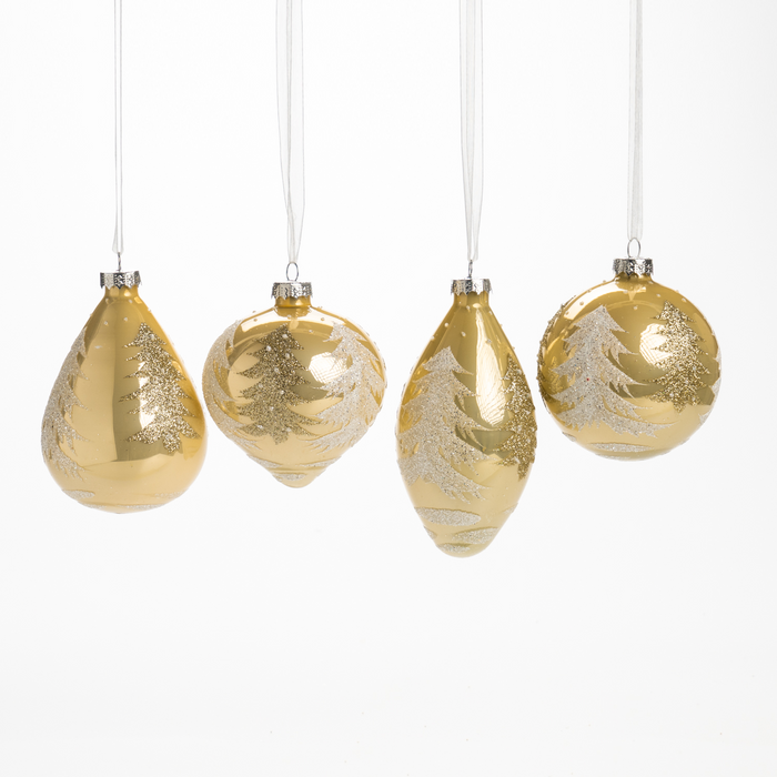 Box 4 Palline di Natale Albero Oro