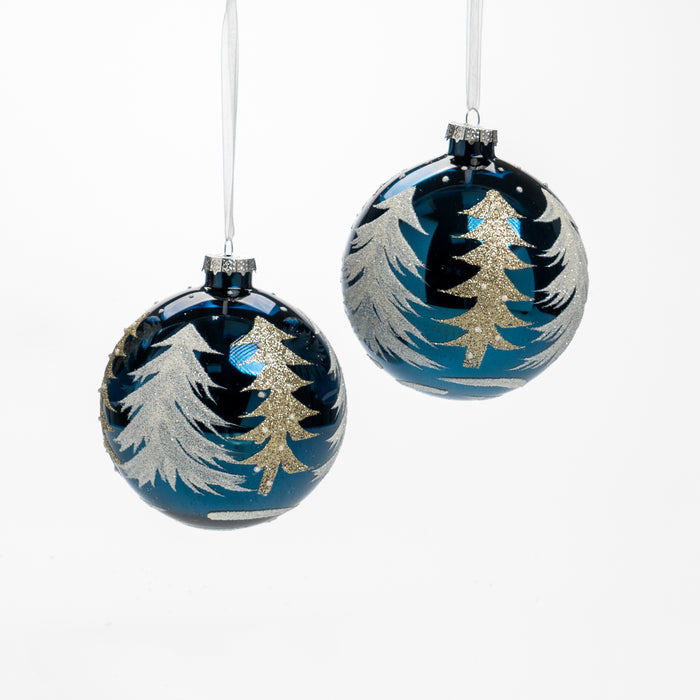 Box 2 Palline di Natale Albero Blu