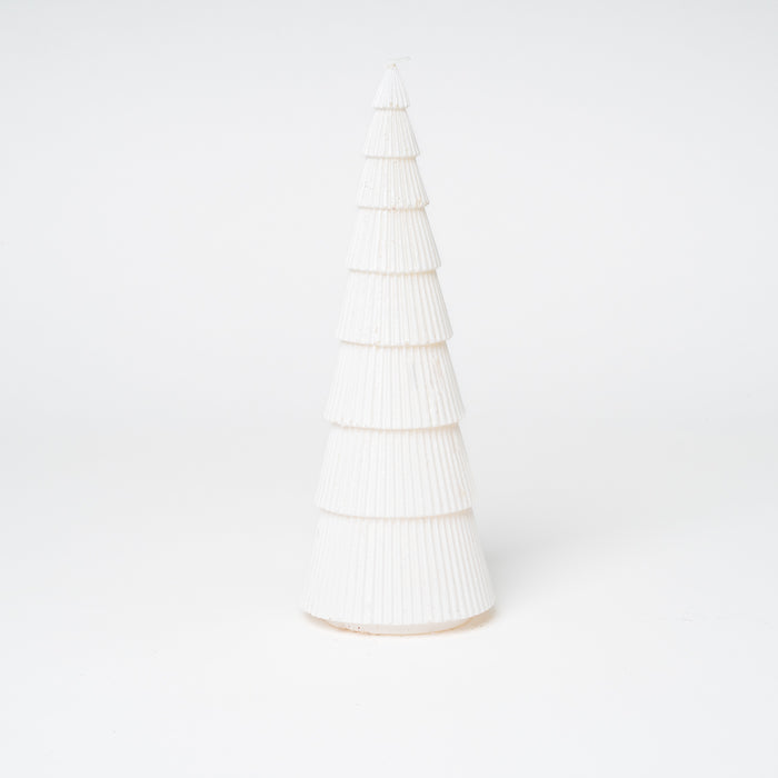 Candela albero bianco glitter 22CM