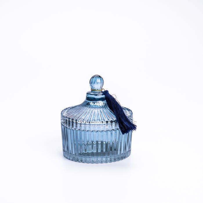 Cofanetto di vetro Blu 10X12CM