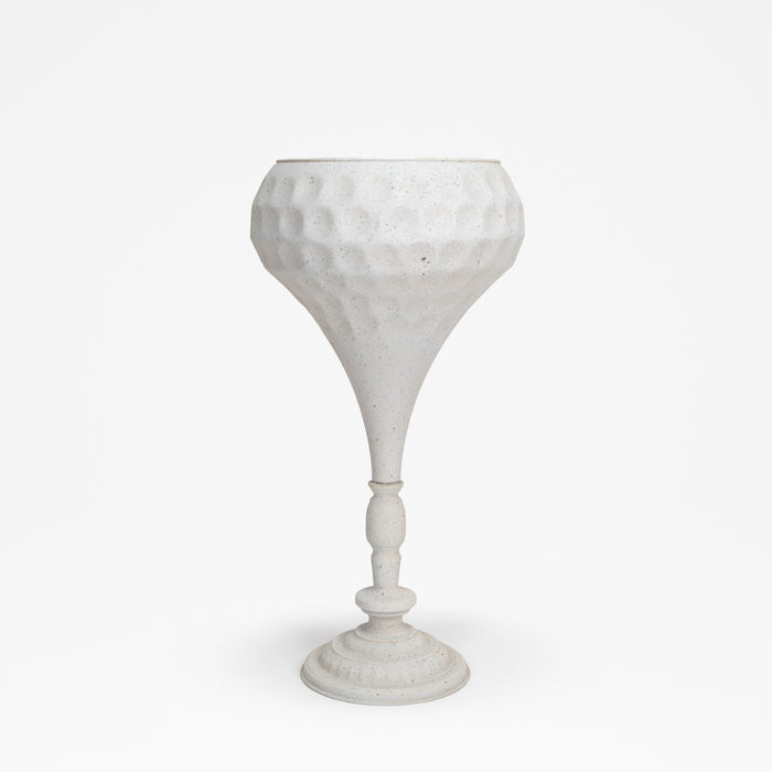 Vaso Martellato Bianco retrò 33X33X54CM