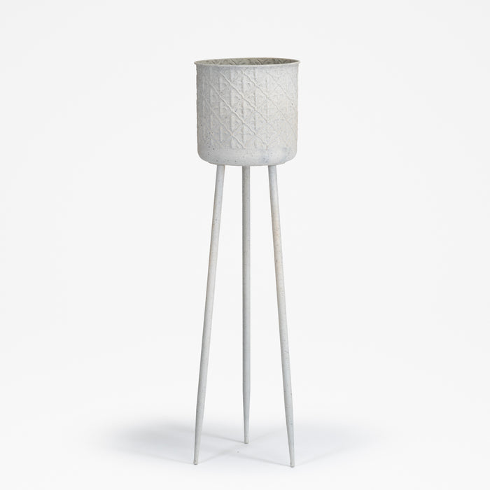 Porta piante Bianco 33X33X121CM