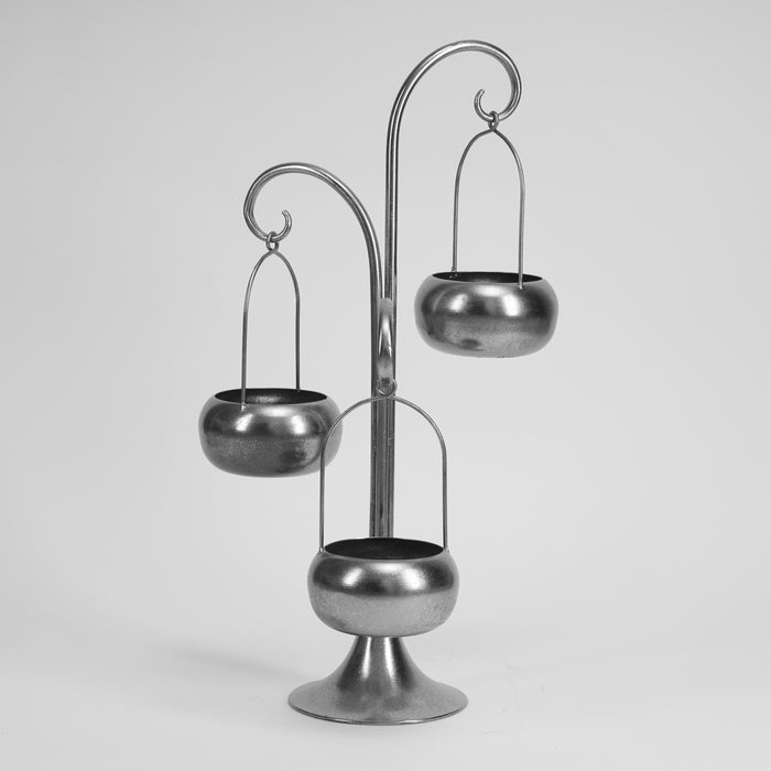 Struttura Porta Candele Argento 29X25X55CM