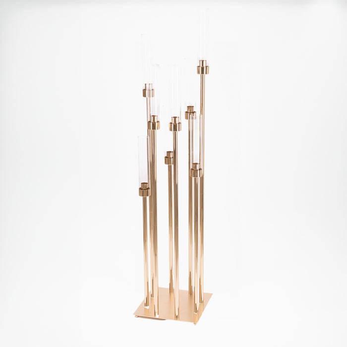 Portacandele piantana 8 fiamme oro H.137CM