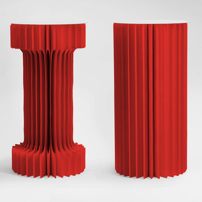 Colonna 2 forme Led Rosso D30CM H100CM