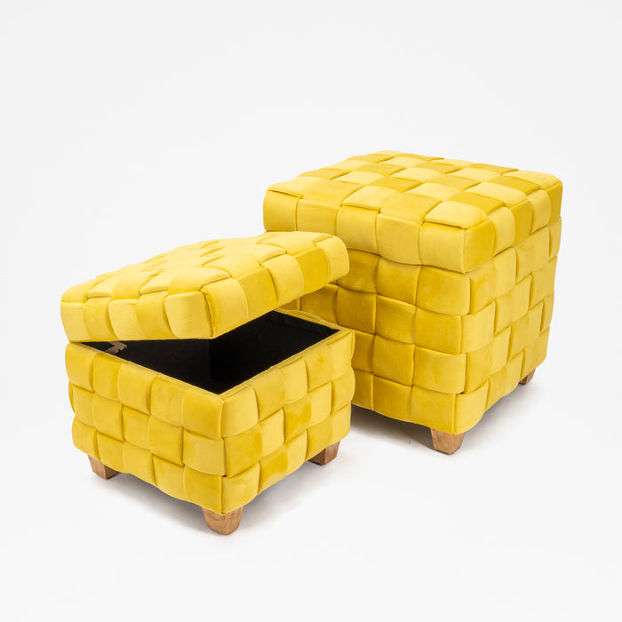 Bauli pouf set 2 giallo