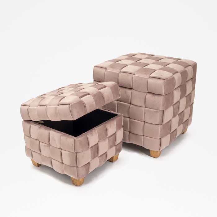 Bauli pouf set 2 rosa