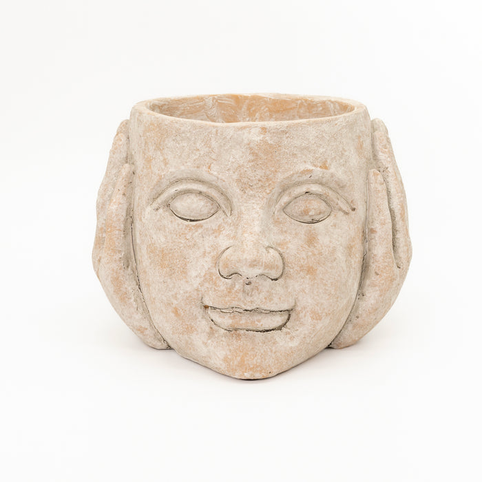 Vaso busto stone natural, 20x18x15CM