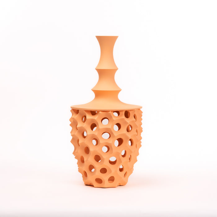 Vaso traforato arancio 23x45CM