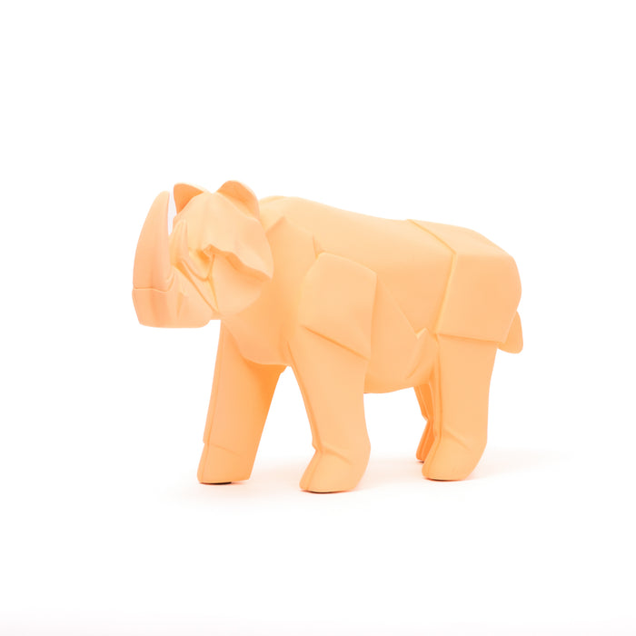 Statua rinoceronte arancione 36x14x21CM