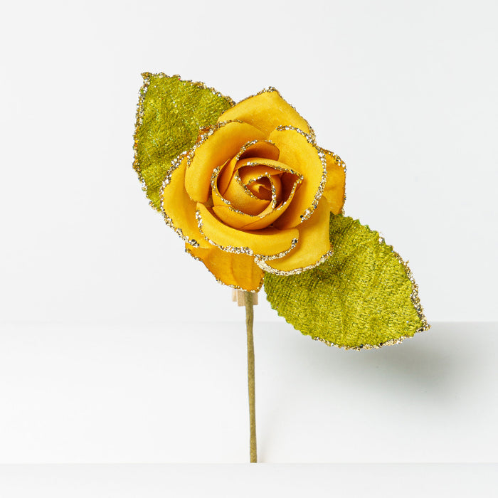 Pick rosa oro artificiale con glitter a gambo corto, dotato di molletta sul retro utile per creare confezioni regalo, bomboniere a tema e chiudipacco. Elegante decoro ideale come fantastico segna posto per i tuoi eventi e composizioni natalizie. Scopri i nostri articoli su Silani Srl.