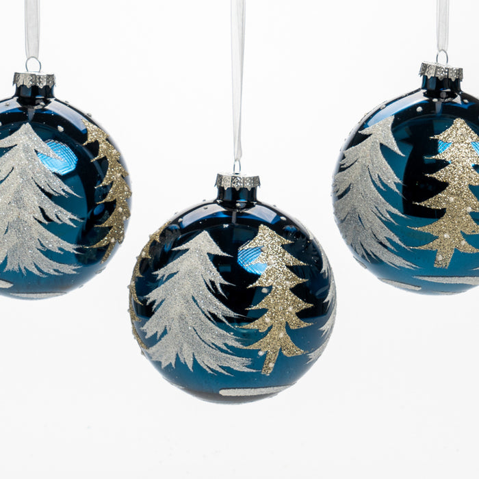 Box 3 Palline di Natale Albero Blu
