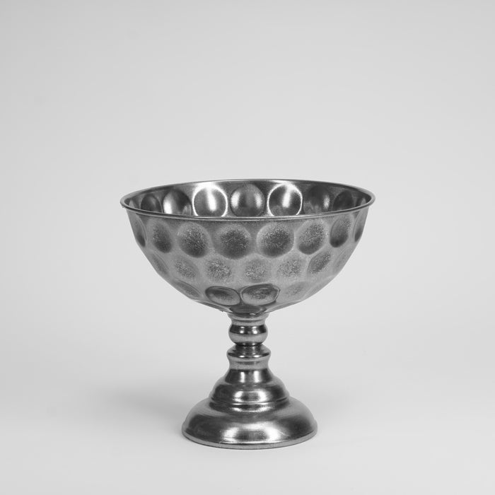 Vaso Martellato Argento retrò 26X26X25CM