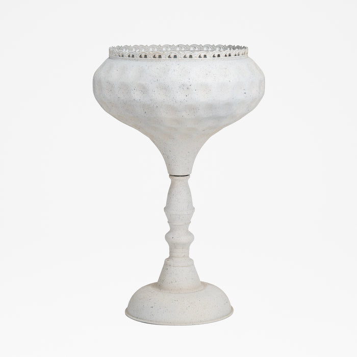 Vaso Martellato Bianco retrò 37X37X59CM