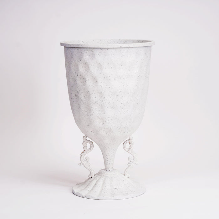 Vaso Retrò Martellato Bianco 29X29X47CM