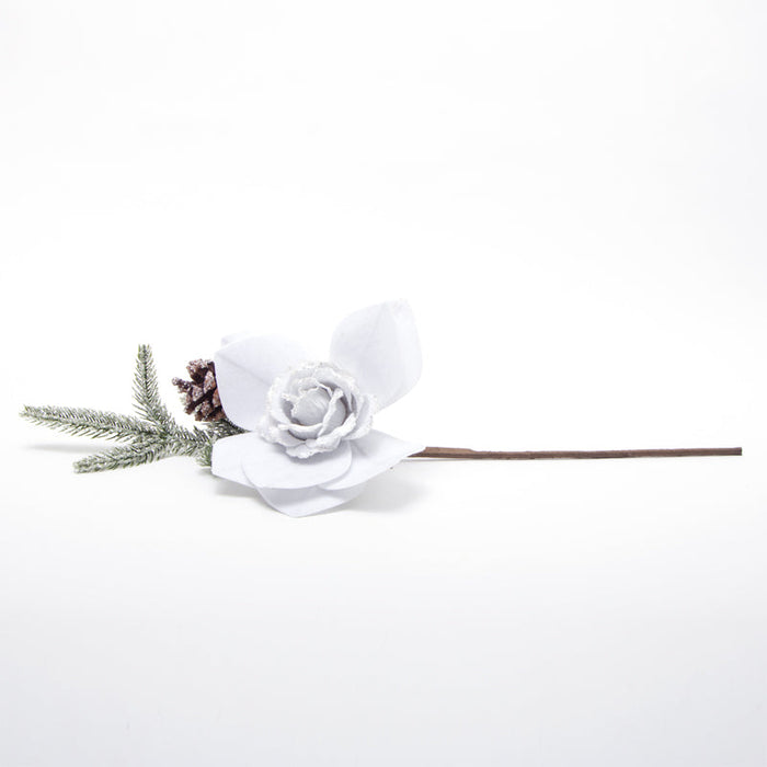 Pick rosa Bianca velluto con abetone 74X50CM