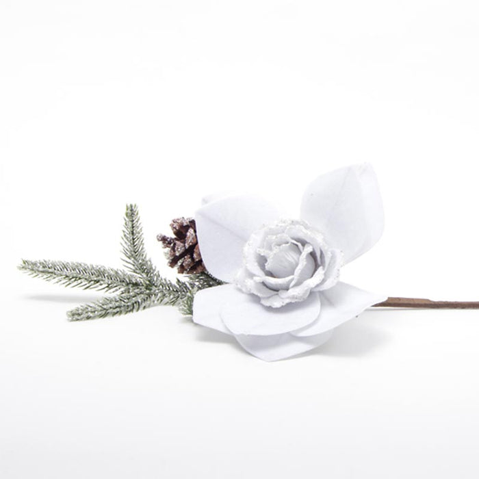 Pick rosa Bianca velluto con abetone 74X50CM