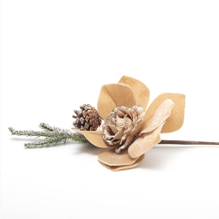 Pick rosa Champagne velluto con abetone 74X50CM