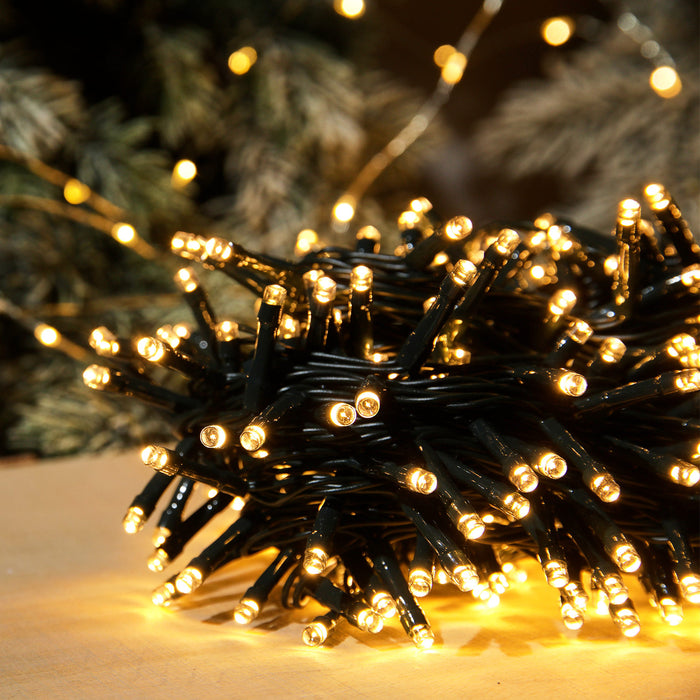 Luce di natale calda 300 LED 15,5 m