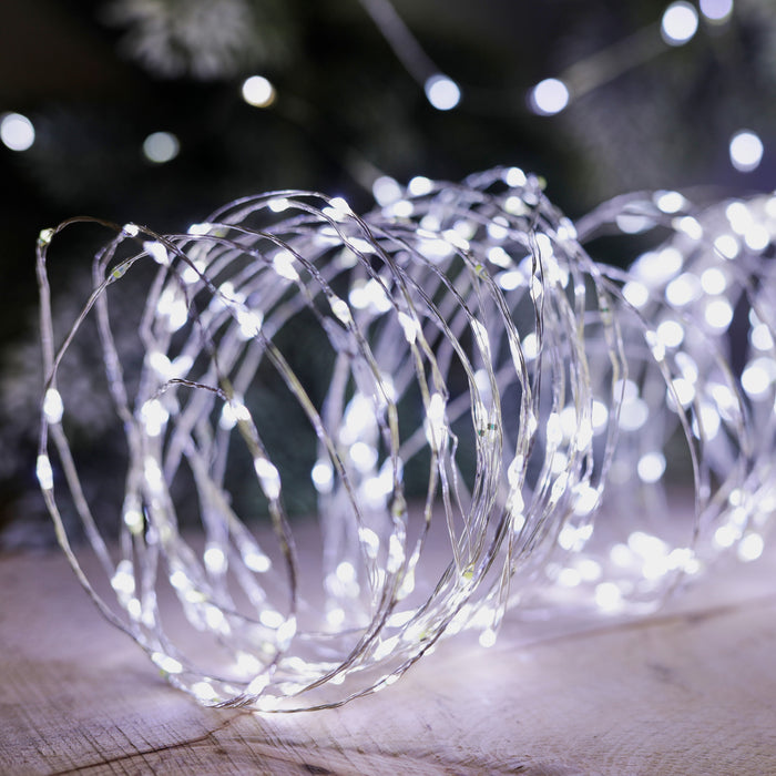 Luce di natale copper 300 MICROLED luce Bianca con flash 20 m