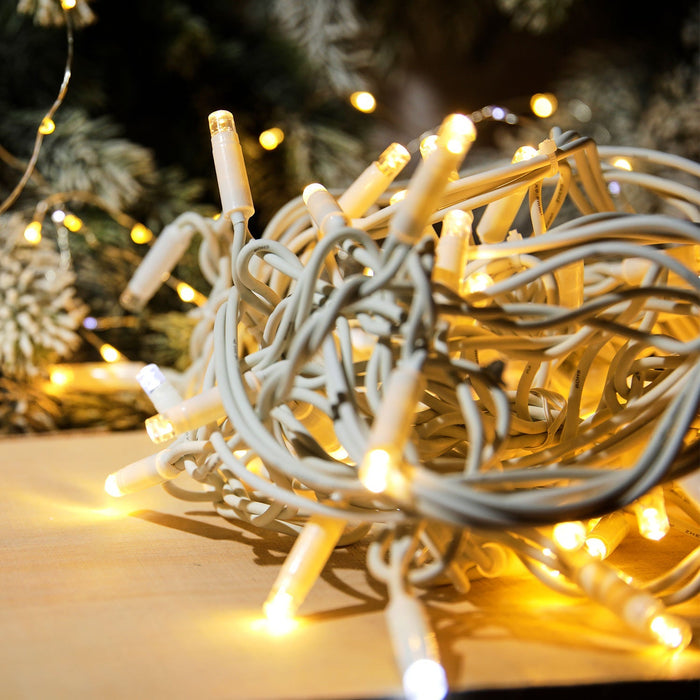 Catena luminosa calda 100 LED 10 m con flash professionale