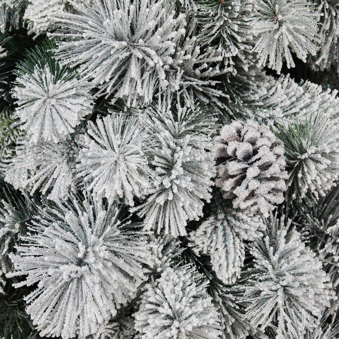 Abete Diamond innevato con pigne H 270cm