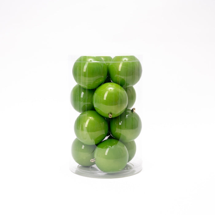 Palline di Natale in Plastica, colore pistacchio, Diametro 6CM