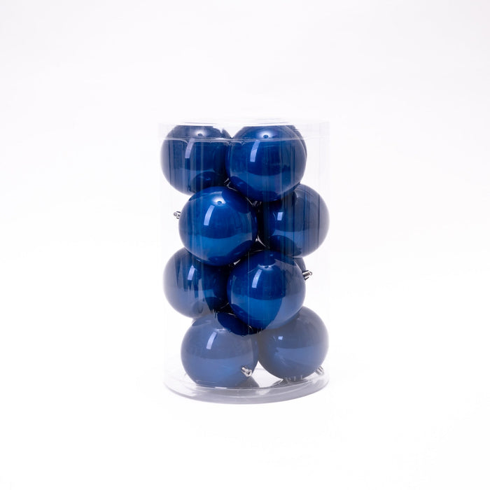 Pallina di Natale in plastica, colore blu, diametro 15CM
