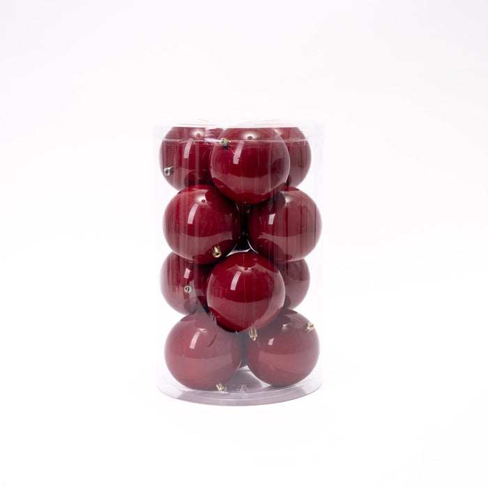 Palla di Natale in plastica Bordeaux 20CM