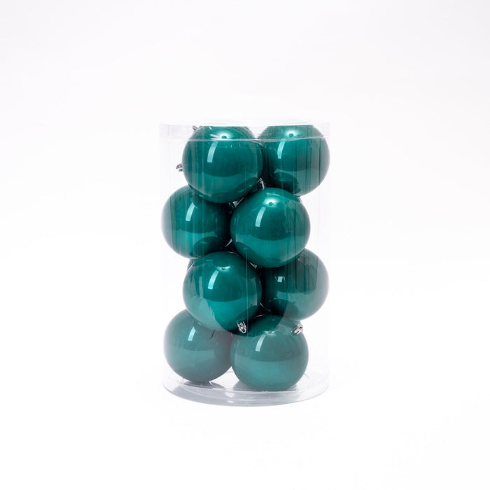 Pallina di Natale in plastica, colore verde petrolio, diametro 20CM