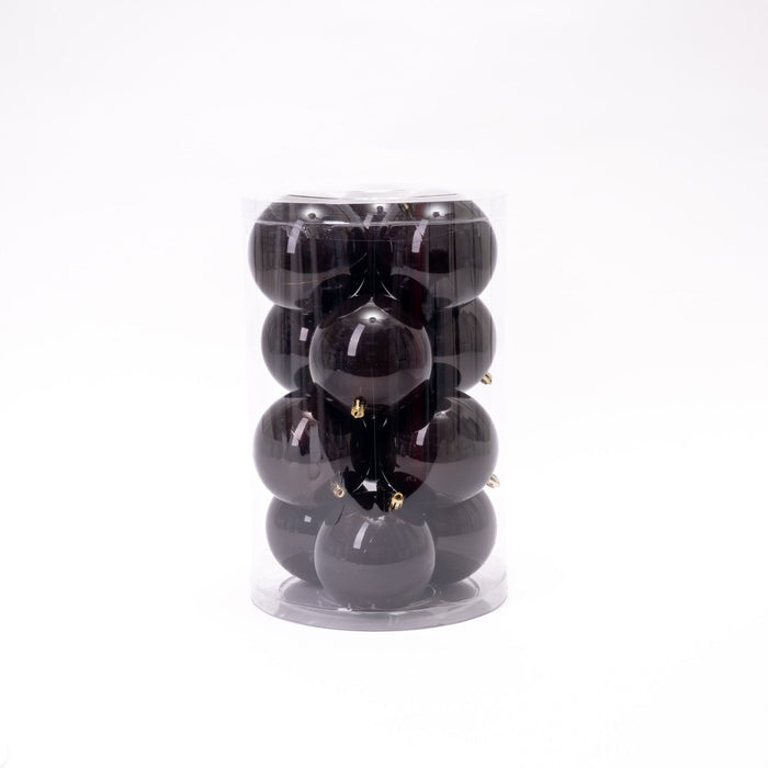 Pallina di Natale in plastica, colore nero, diametro 20CM