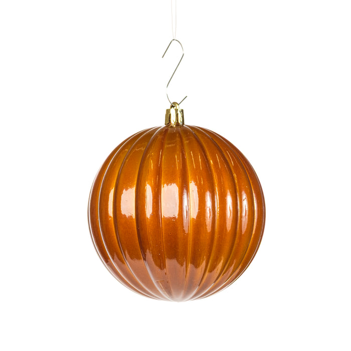 Palline in plastica rigate, colore tabacco, diametro di 10CM