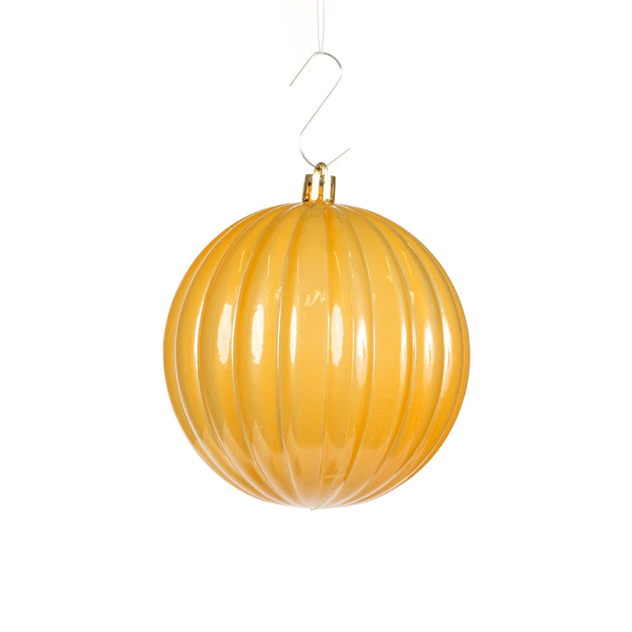 Palline in plastica rigate, colore tortora, diametro di 12CM