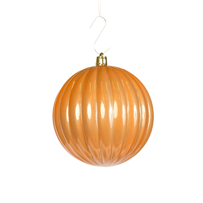 Pallina in plastica rigata, colore ramage, diametro di 15CM