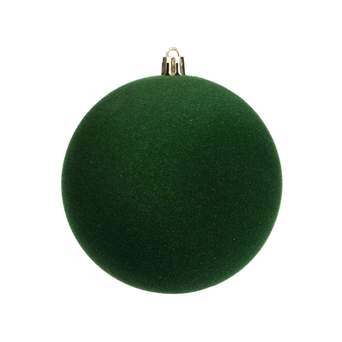 Palline di Natale in velluto verde foresta con diametro di 6CM