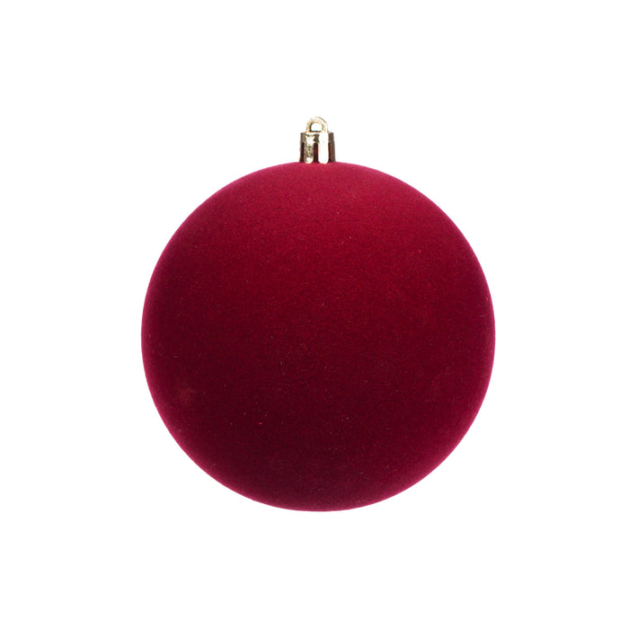 Palline di Natale in velluto bordeaux con diametro di 8CM
