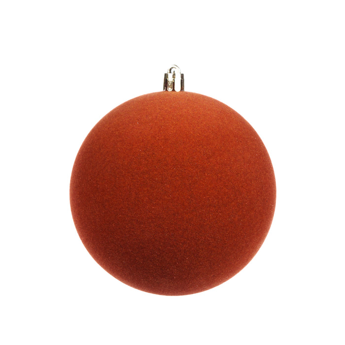 Palline di Natale in velluto tabacco con diametro di 8CM
