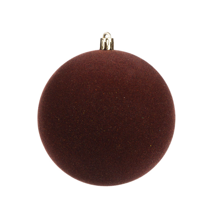 Palline di Natale in velluto marrone con diametro di 10CM