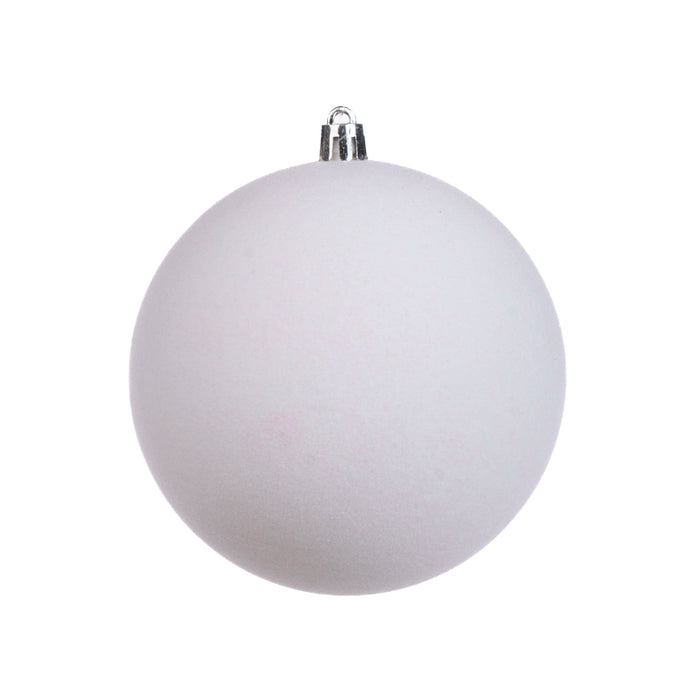 Palline di Natale in velluto bianco con diametro di 12CM