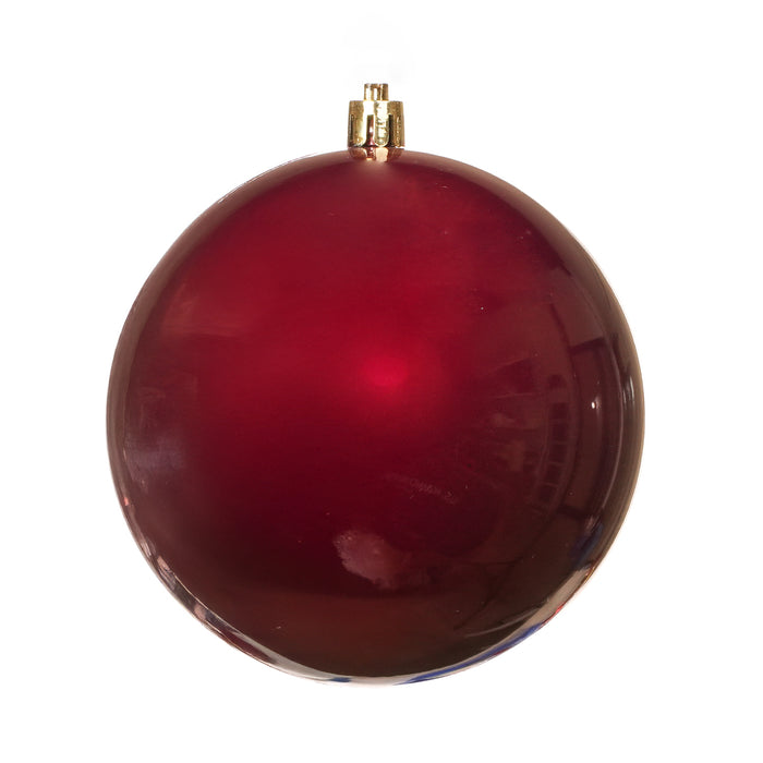 Palline di Natale in plastica, colore amaranto, diametro 8CM