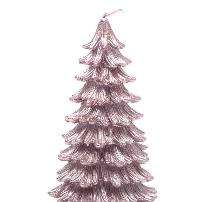 Candela albero frastagliata rosa 6X6X11CM