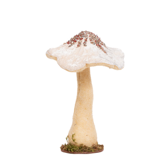 Decorazione fungo crema, 18X29CM