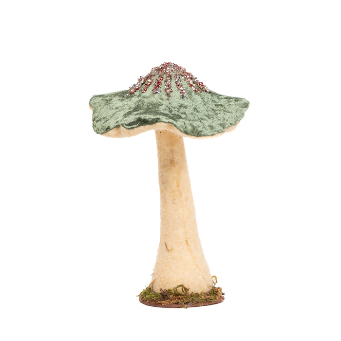 Decorazione fungo verde, 18X29CM