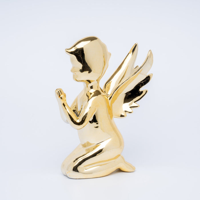 Angelo in colore oro 11x5x15cm, decorazione natalizia, idea regalo