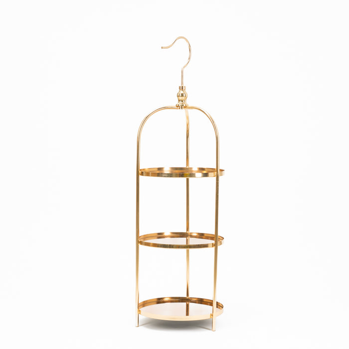 Alzata a 3 piani in oro H.76CM