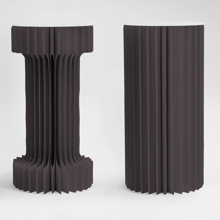 Colonna di carta nera con Led, D30CMxH40CM
