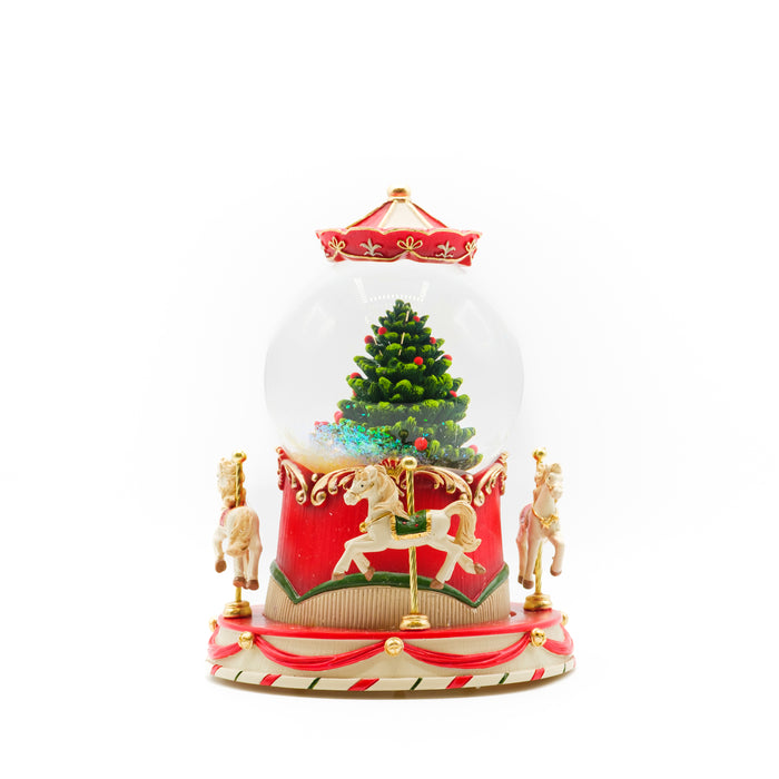 Carosello carillon con sfera vetro 14X19CM