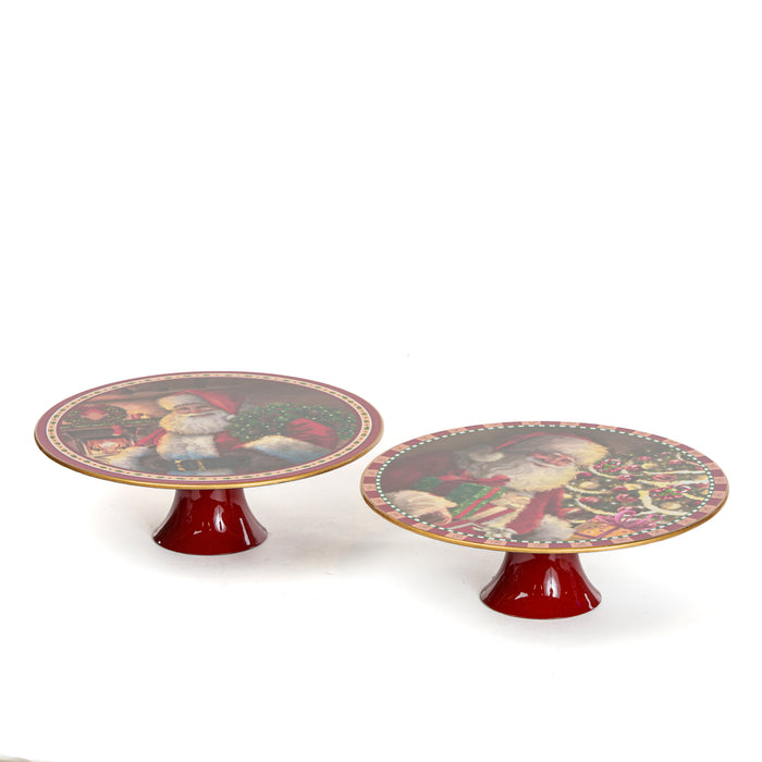Alzata Babbo natale assortite, 33X33X14CM