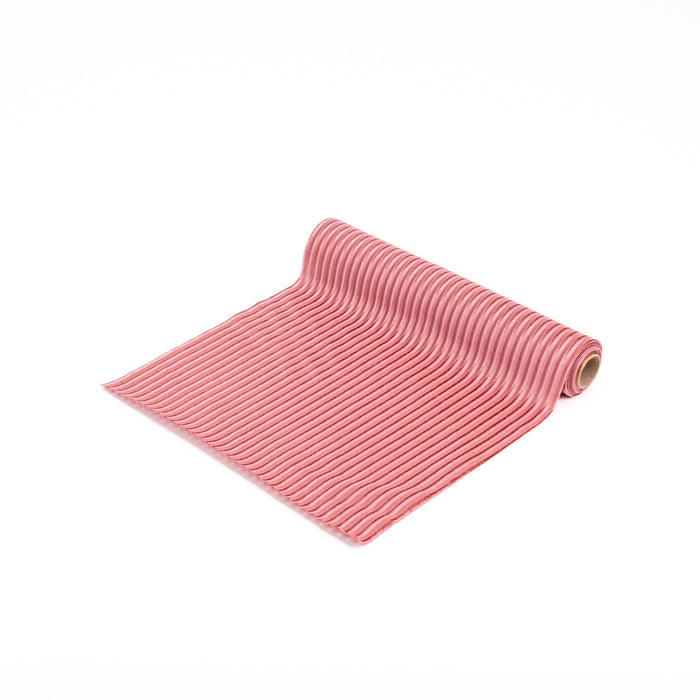 Runner rosa antico pieghettato da 2,7mt x 28cm