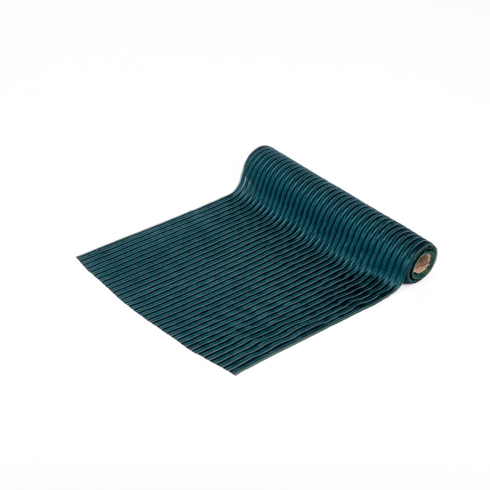 Runner verde pieghettato da 2,7mt x 28cm